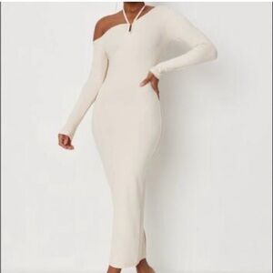 NWT Carli Bybel Missguided Ribbed Midi Halter Dress